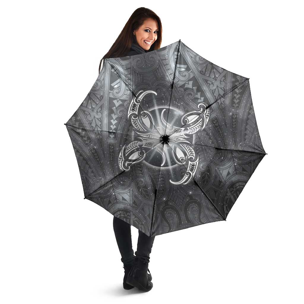 New Zealand Matariki Ururangi Umbrella Maori Moko Grey Galaxy