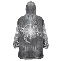 New Zealand Matariki Ururangi Wearable Blanket Hoodie Maori Moko Grey Galaxy LT05 - Polynesian Pride
