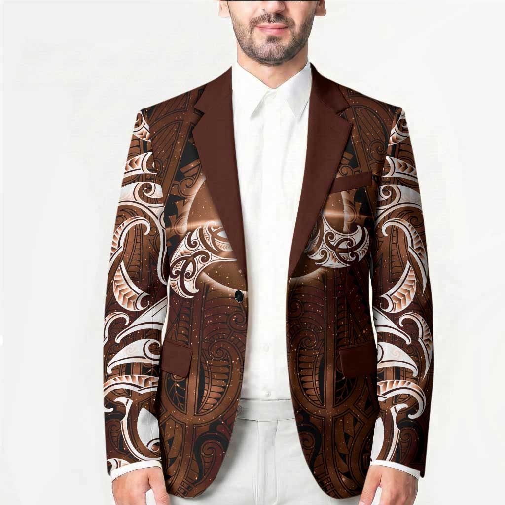 New Zealand Matariki Tupuanuku Blazer Maori Moko Brown Galaxy