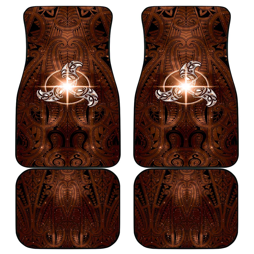 New Zealand Matariki Tupuanuku Car Mats Maori Moko Brown Galaxy LT05 - Polynesian Pride