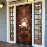 New Zealand Matariki Tupuanuku Door Cover Maori Moko Brown Galaxy LT05 - Polynesian Pride