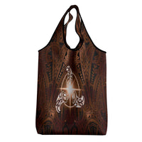 New Zealand Matariki Tupuanuku Grocery Bag Maori Moko Brown Galaxy LT05 - Polynesian Pride