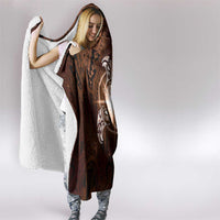 New Zealand Matariki Tupuanuku Hooded Blanket Maori Moko Brown Galaxy LT05 - Polynesian Pride