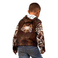 New Zealand Matariki Tupuanuku Kid Hoodie Maori Moko Brown Galaxy LT05 - Polynesian Pride