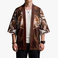 New Zealand Matariki Tupuanuku Kimono Maori Moko Brown Galaxy