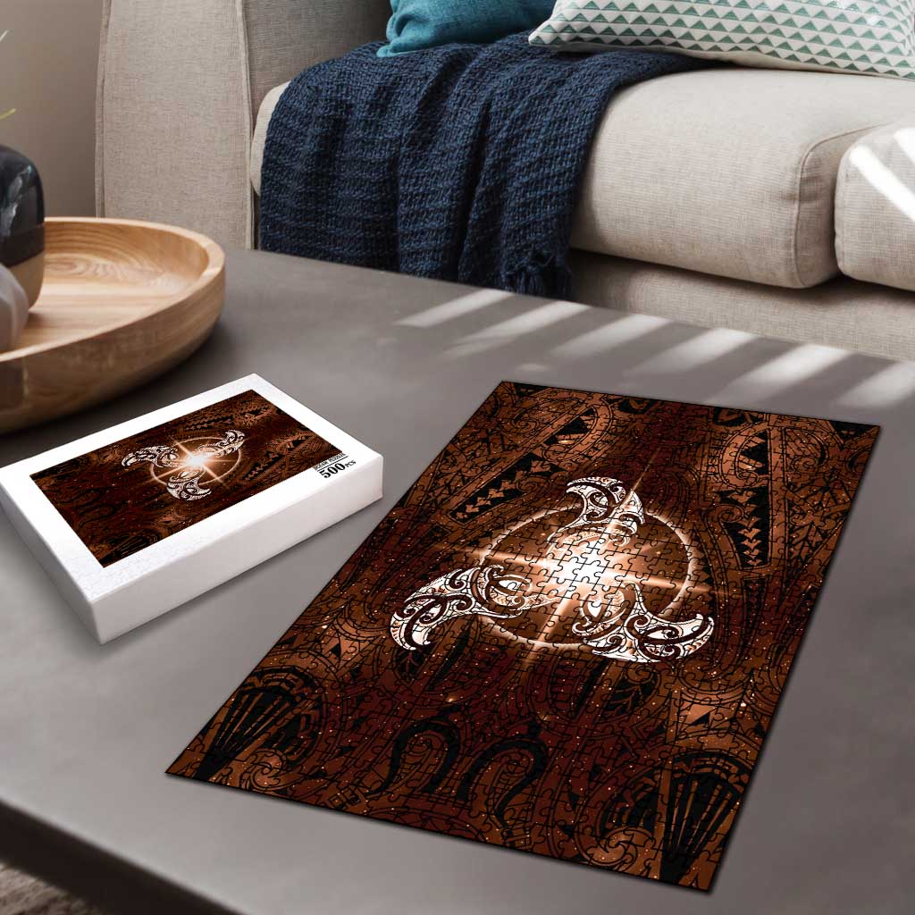 New Zealand Matariki Tupuanuku Puzzle Maori Moko Brown Galaxy