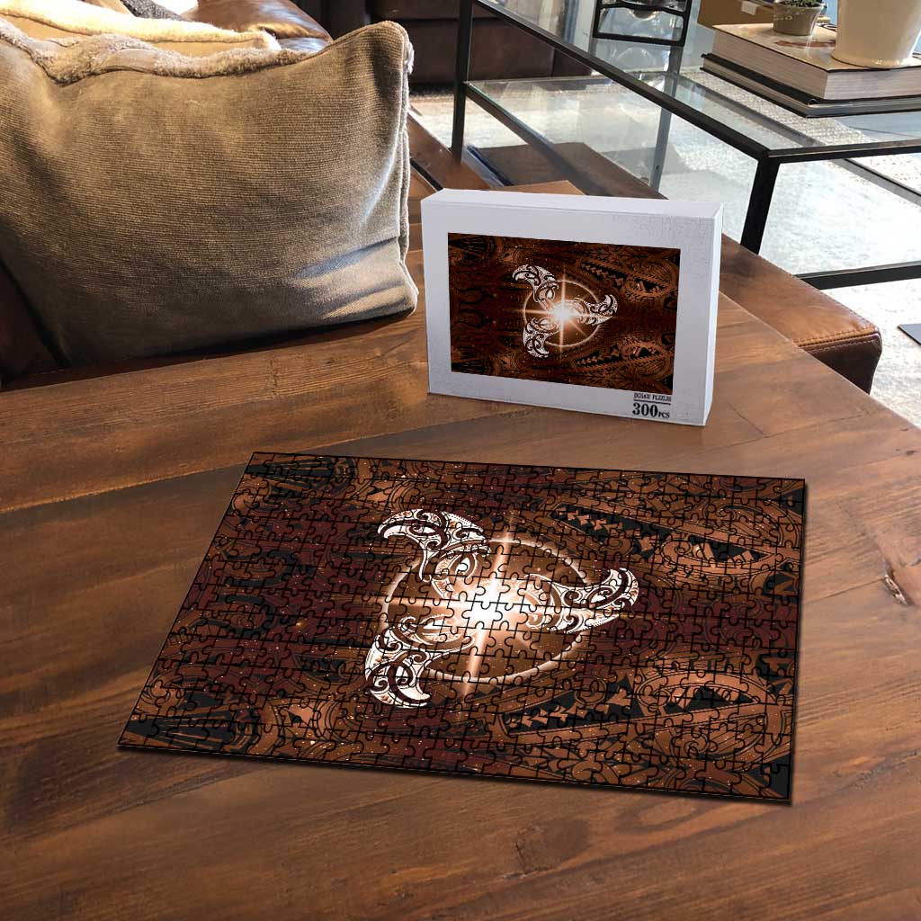 New Zealand Matariki Tupuanuku Puzzle Maori Moko Brown Galaxy