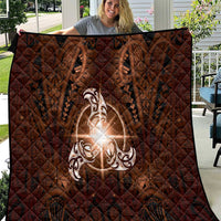 New Zealand Matariki Tupuanuku Quilt Maori Moko Brown Galaxy