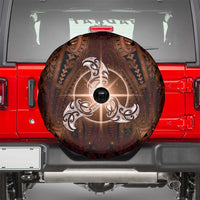 New Zealand Matariki Tupuanuku Spare Tire Cover Maori Moko Brown Galaxy LT05 - Polynesian Pride
