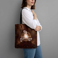 New Zealand Matariki Tupuanuku Tote Bag Maori Moko Brown Galaxy LT05 - Polynesian Pride