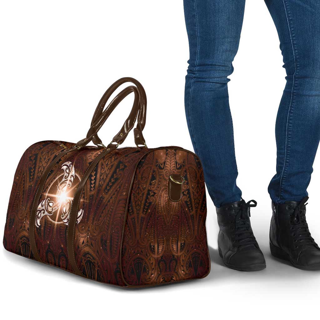 New Zealand Matariki Tupuanuku Travel Bag Maori Moko Brown Galaxy LT05 - Polynesian Pride