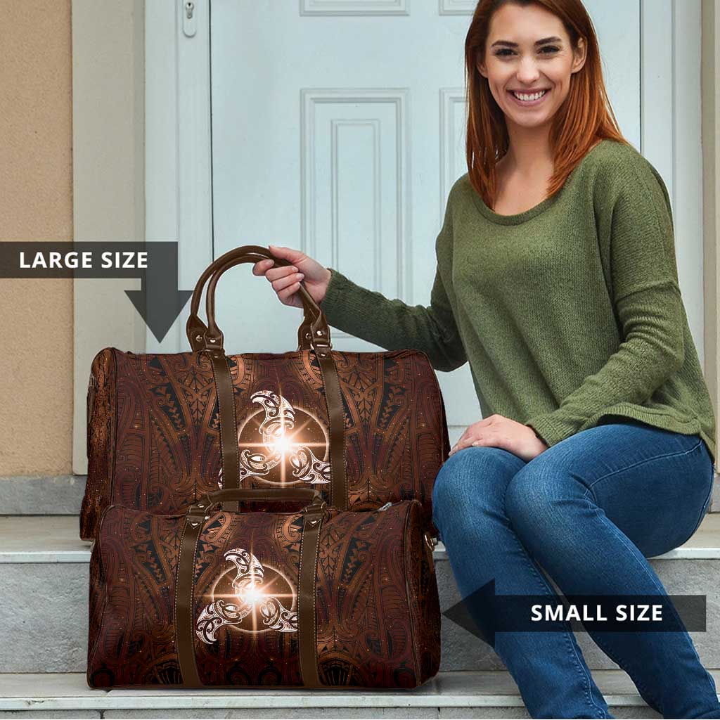 New Zealand Matariki Tupuanuku Travel Bag Maori Moko Brown Galaxy LT05 - Polynesian Pride