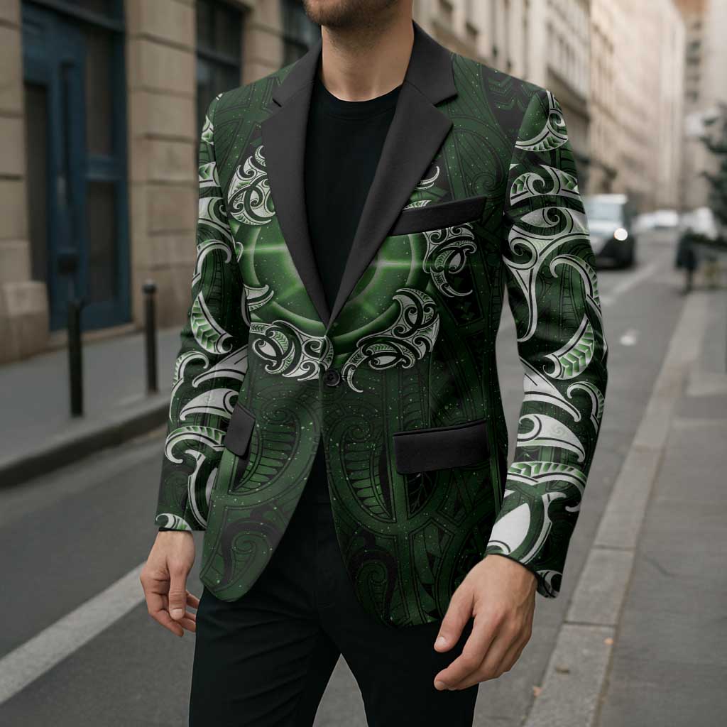 New Zealand Matariki Tupuarangi Blazer Maori Moko Green Galaxy