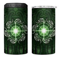 New Zealand Matariki Tupuarangi 4 in 1 Can Cooler Tumbler Maori Moko Green Galaxy LT05 One Size: 16 oz Green - Polynesian Pride