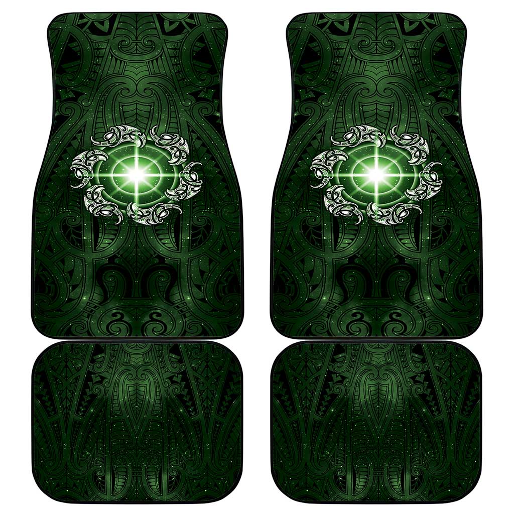 New Zealand Matariki Tupuarangi Car Mats Maori Moko Green Galaxy LT05 - Polynesian Pride