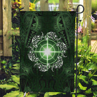 New Zealand Matariki Tupuarangi Garden Flag Maori Moko Green Galaxy LT05 Garden Flag Green - Polynesian Pride