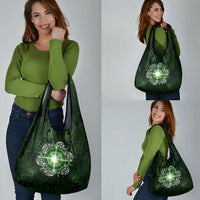 New Zealand Matariki Tupuarangi Grocery Bag Maori Moko Green Galaxy LT05 - Polynesian Pride