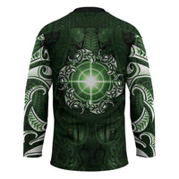 New Zealand Matariki Tupuarangi Hockey Jersey Maori Moko Green Galaxy LT05 - Polynesian Pride