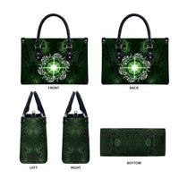 New Zealand Matariki Tupuarangi Leather Bag Maori Moko Green Galaxy