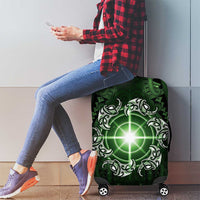 New Zealand Matariki Tupuarangi Luggage Cover Maori Moko Green Galaxy LT05 - Polynesian Pride