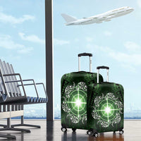 New Zealand Matariki Tupuarangi Luggage Cover Maori Moko Green Galaxy LT05 - Polynesian Pride