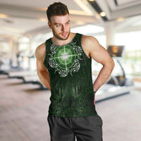 New Zealand Matariki Tupuarangi Men Tank Top Maori Moko Green Galaxy LT05 Green - Polynesian Pride