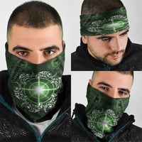 New Zealand Matariki Tupuarangi Neck Gaiter Maori Moko Green Galaxy LT05 - Polynesian Pride