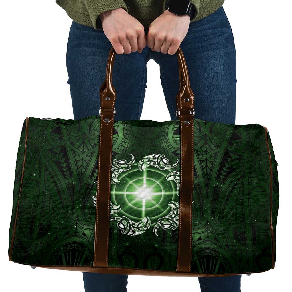 New Zealand Matariki Tupuarangi Travel Bag Maori Moko Green Galaxy LT05 Green - Polynesian Pride