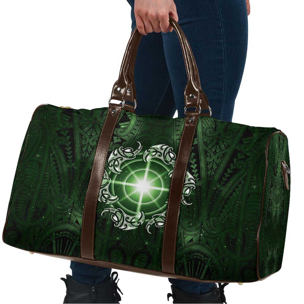 New Zealand Matariki Tupuarangi Travel Bag Maori Moko Green Galaxy LT05 - Polynesian Pride