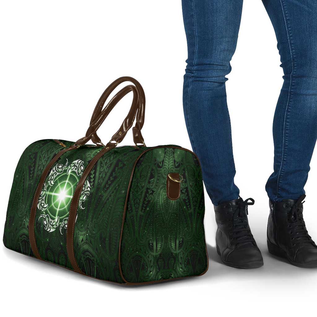 New Zealand Matariki Tupuarangi Travel Bag Maori Moko Green Galaxy LT05 - Polynesian Pride