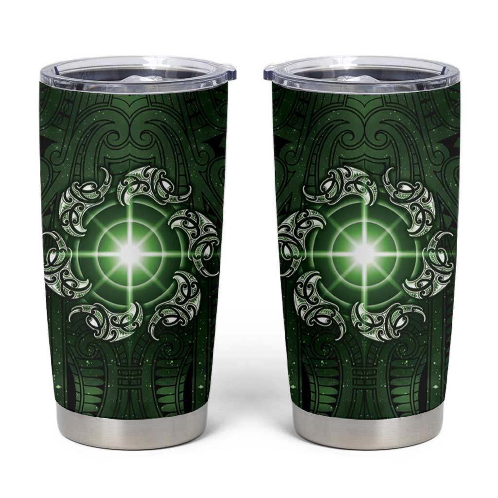 New Zealand Matariki Tupuarangi Tumbler Cup Maori Moko Green Galaxy