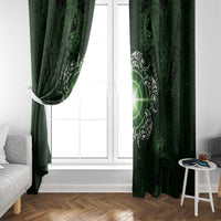 New Zealand Matariki Tupuarangi Window Curtain Maori Moko Green Galaxy