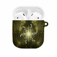 New Zealand Matariki Hiwaiterangi AirPods Case Maori Moko Yellow Galaxy LT05 Yellow - Polynesian Pride