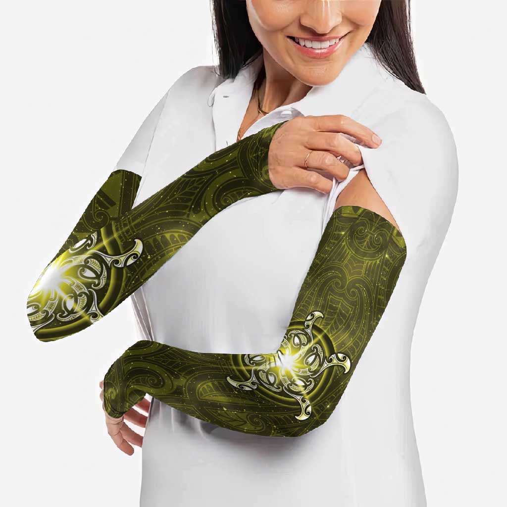 New Zealand Matariki Hiwaiterangi Arm Sleeves Maori Moko Yellow Galaxy LT05 - Polynesian Pride
