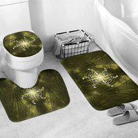 New Zealand Matariki Hiwaiterangi Bathroom Set Maori Moko Yellow Galaxy LT05 Mat Set Only (3 pcs) One Size Yellow - Polynesian Pride