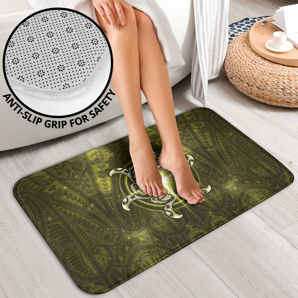 New Zealand Matariki Hiwaiterangi Bathroom Set Maori Moko Yellow Galaxy LT05 - Polynesian Pride