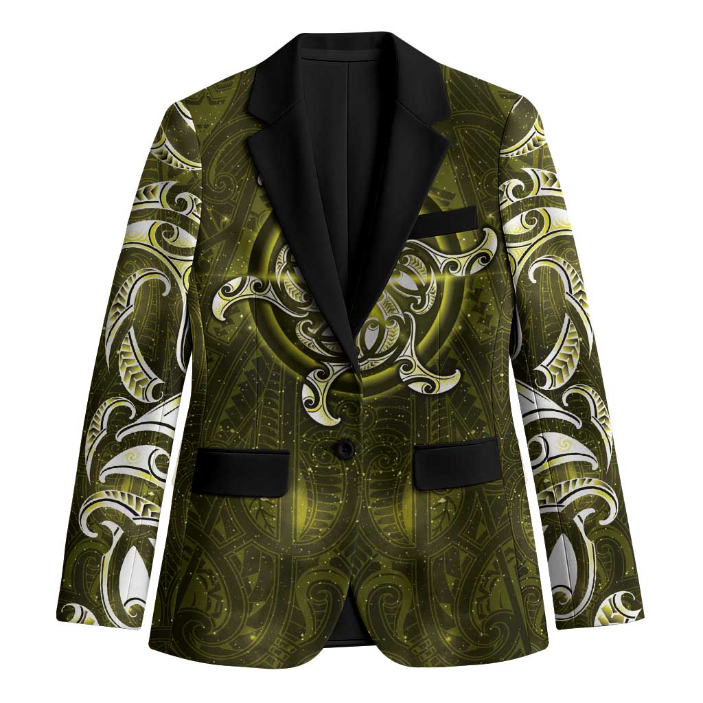 New Zealand Matariki Hiwaiterangi Blazer Maori Moko Yellow Galaxy