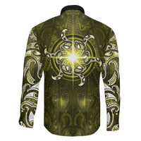 New Zealand Matariki Hiwaiterangi Family Matching Tank Maxi Dress and Hawaiian Shirt Maori Moko Yellow Galaxy LT05 - Polynesian Pride