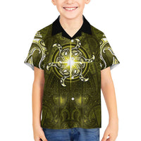 New Zealand Matariki Hiwaiterangi Hawaiian Shirt Maori Moko Yellow Galaxy LT05 - Polynesian Pride