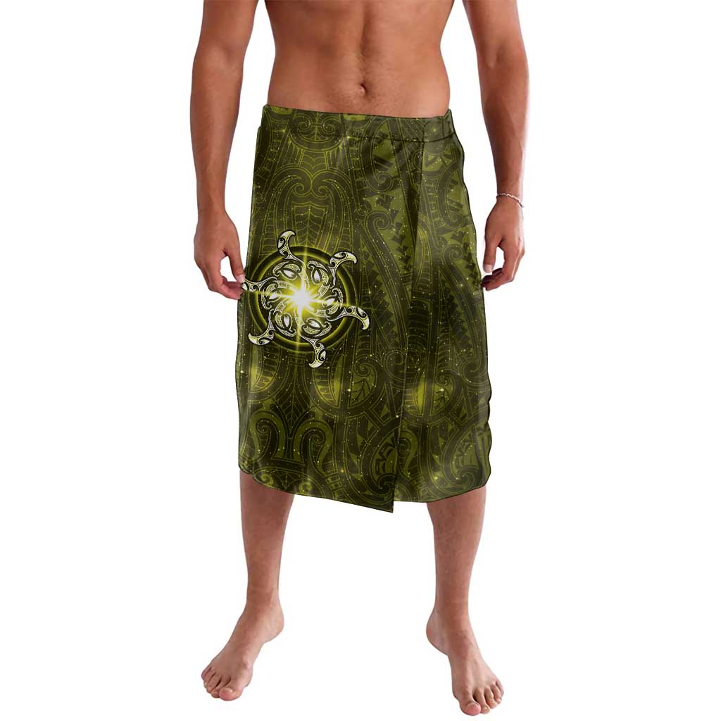 New Zealand Matariki Hiwaiterangi Lavalava Maori Moko Yellow Galaxy LT05 Yellow - Polynesian Pride
