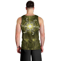 New Zealand Matariki Hiwaiterangi Men Tank Top Maori Moko Yellow Galaxy LT05 - Polynesian Pride