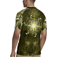 New Zealand Matariki Hiwaiterangi Rugby Jersey Maori Moko Yellow Galaxy LT05 - Polynesian Pride