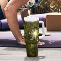 New Zealand Matariki Hiwaiterangi Tumbler With Handle Maori Moko Yellow Galaxy LT05 - Polynesian Pride
