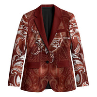 New Zealand Matariki Pohutukawa Blazer Maori Moko Red Galaxy LT05 Unisex Red - Polynesian Pride