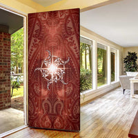 New Zealand Matariki Pohutukawa Door Cover Maori Moko Red Galaxy LT05 - Polynesian Pride