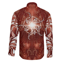 New Zealand Matariki Pohutukawa Family Matching Tank Maxi Dress and Hawaiian Shirt Maori Moko Red Galaxy LT05 - Polynesian Pride