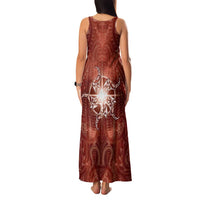 New Zealand Matariki Pohutukawa Family Matching Tank Maxi Dress and Hawaiian Shirt Maori Moko Red Galaxy LT05 - Polynesian Pride