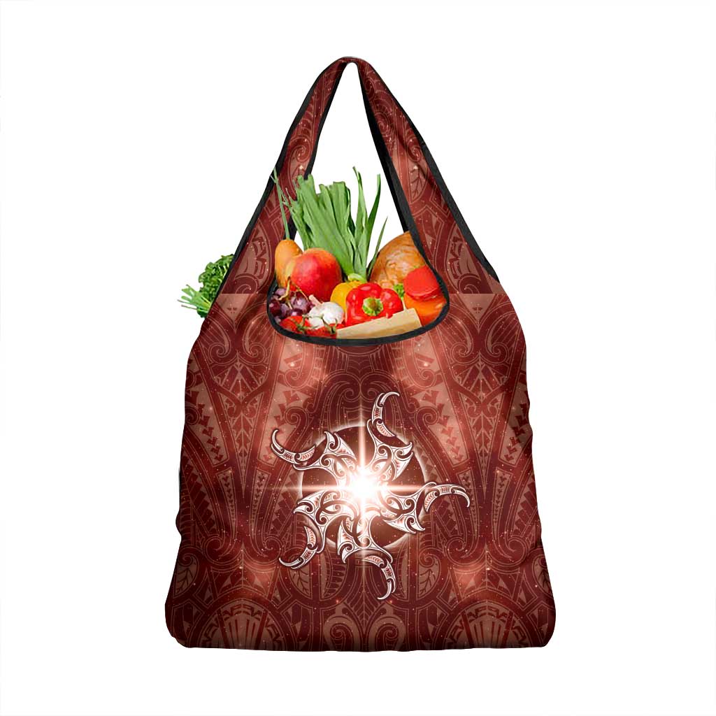 New Zealand Matariki Pohutukawa Grocery Bag Maori Moko Red Galaxy