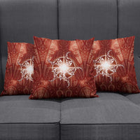 New Zealand Matariki Pohutukawa Pillow Cover Maori Moko Red Galaxy