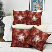 New Zealand Matariki Pohutukawa Pillow Cover Maori Moko Red Galaxy